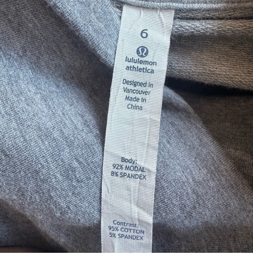 Lululemon Coast Wrap Jacket Heathered Mod Medium Grey Size 6 - Picture 5 of 6